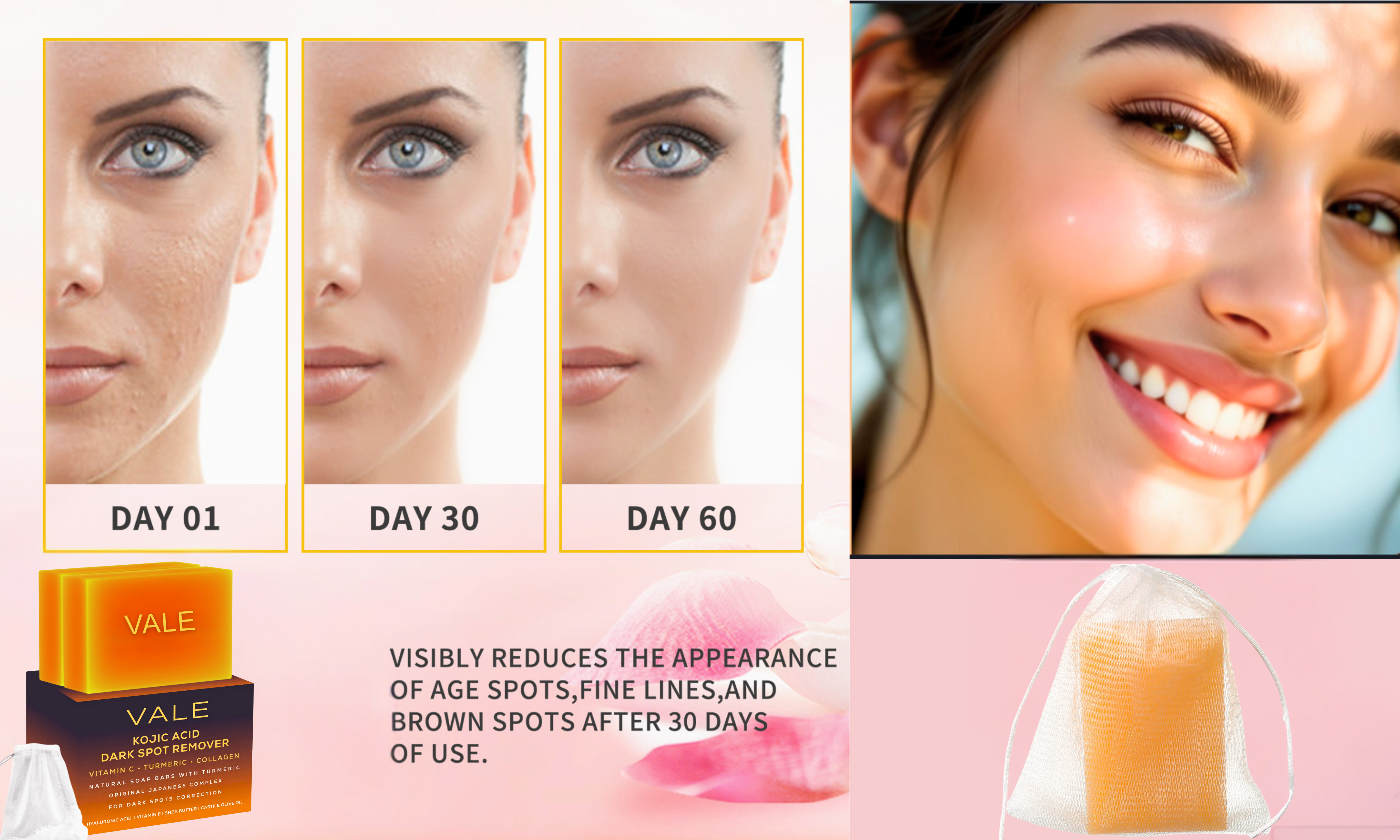 Before & After: Real Customer Transformations with VALE Kojic & Turmeric Soap